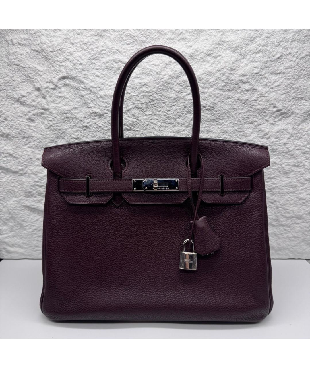 HERMES Фиолетовая кожаная сумка через плечо, фото 8