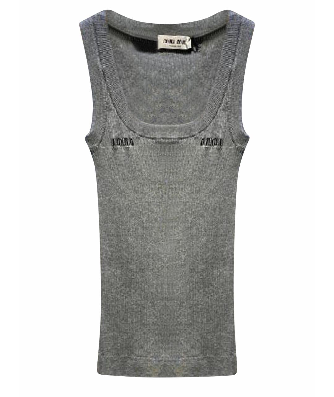 MIU MIU Серая майка, фото 1