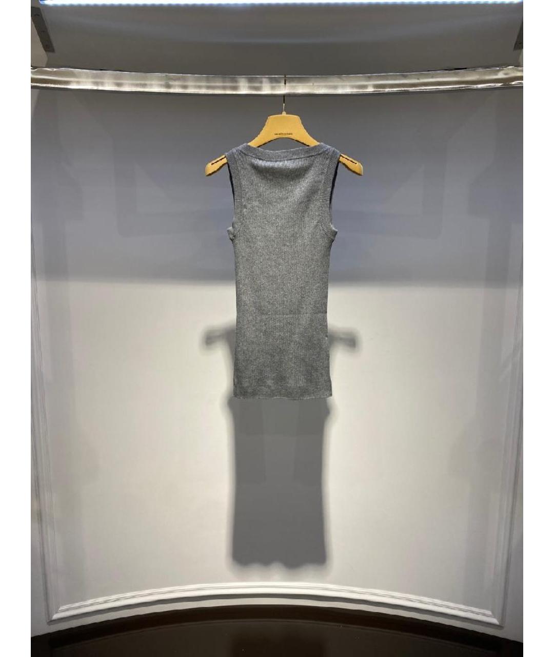 MIU MIU Серая майка, фото 2