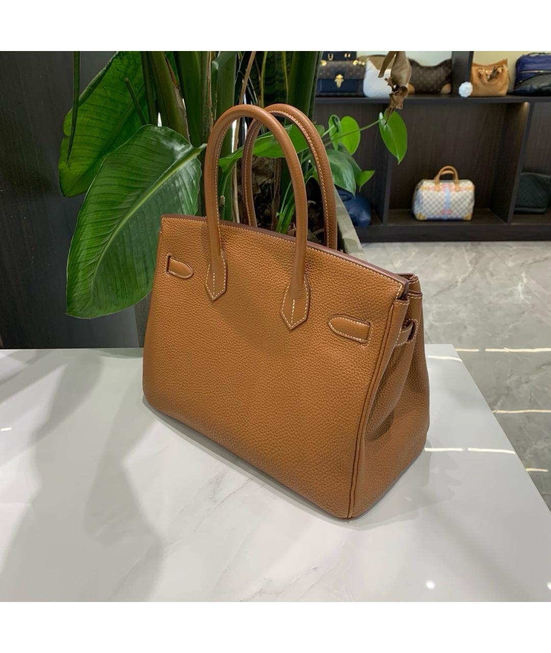 HERMES Коричневая кожаная сумка через плечо, фото 2