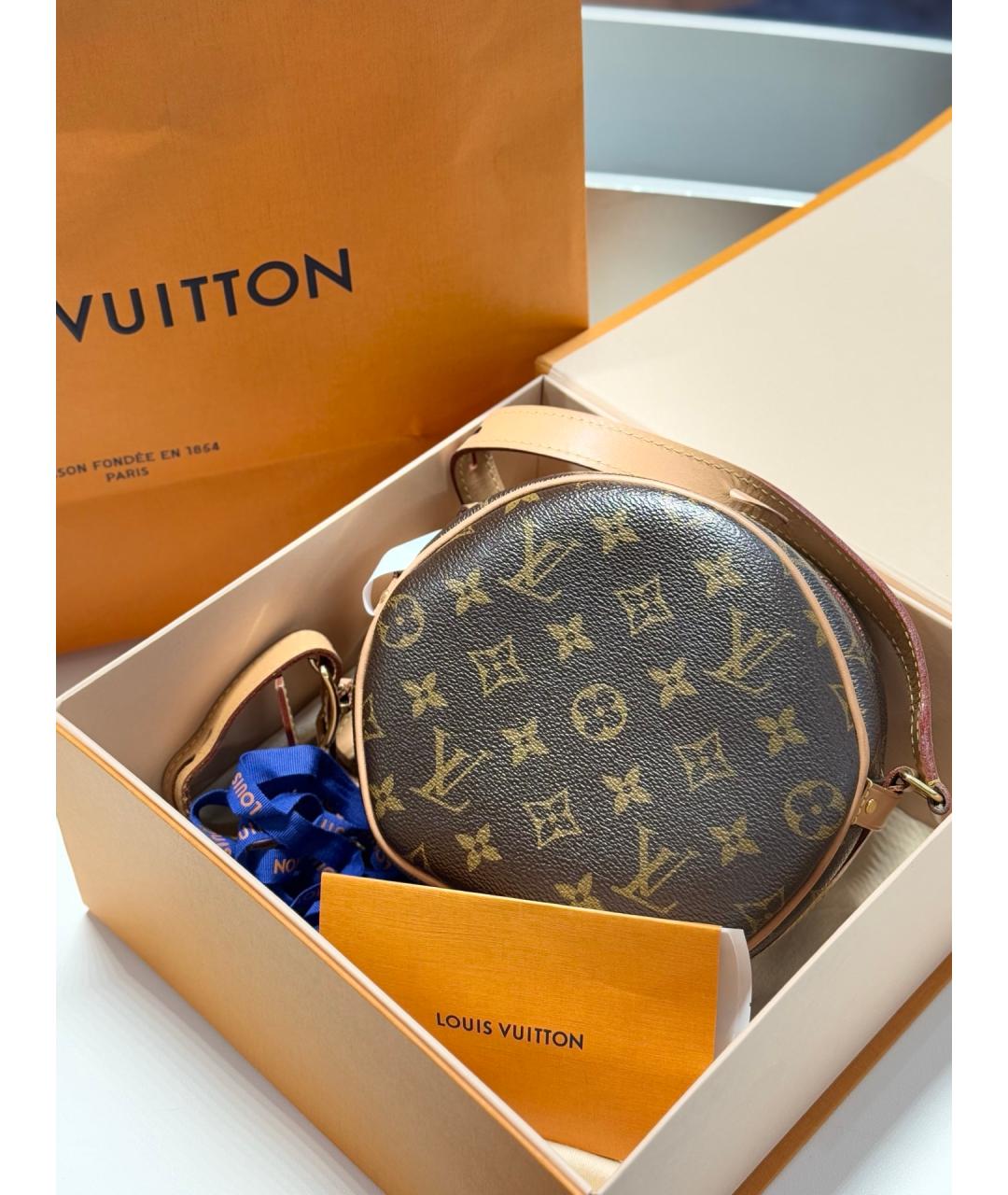 LOUIS VUITTON Коричневая сумка тоут из искусственной кожи, фото 8