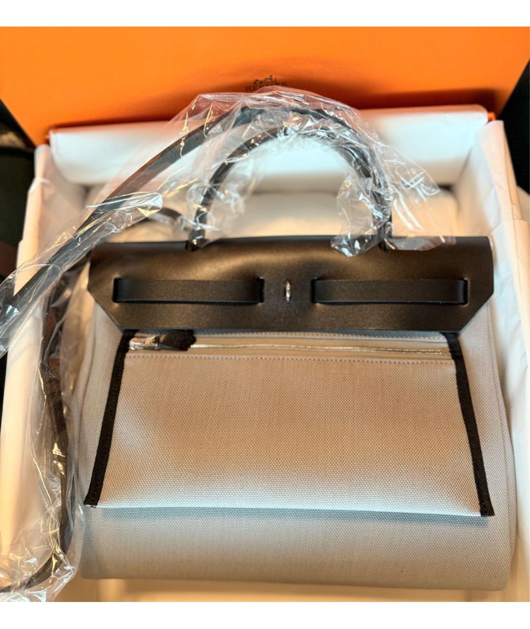 HERMES Серая сумка с короткими ручками, фото 3