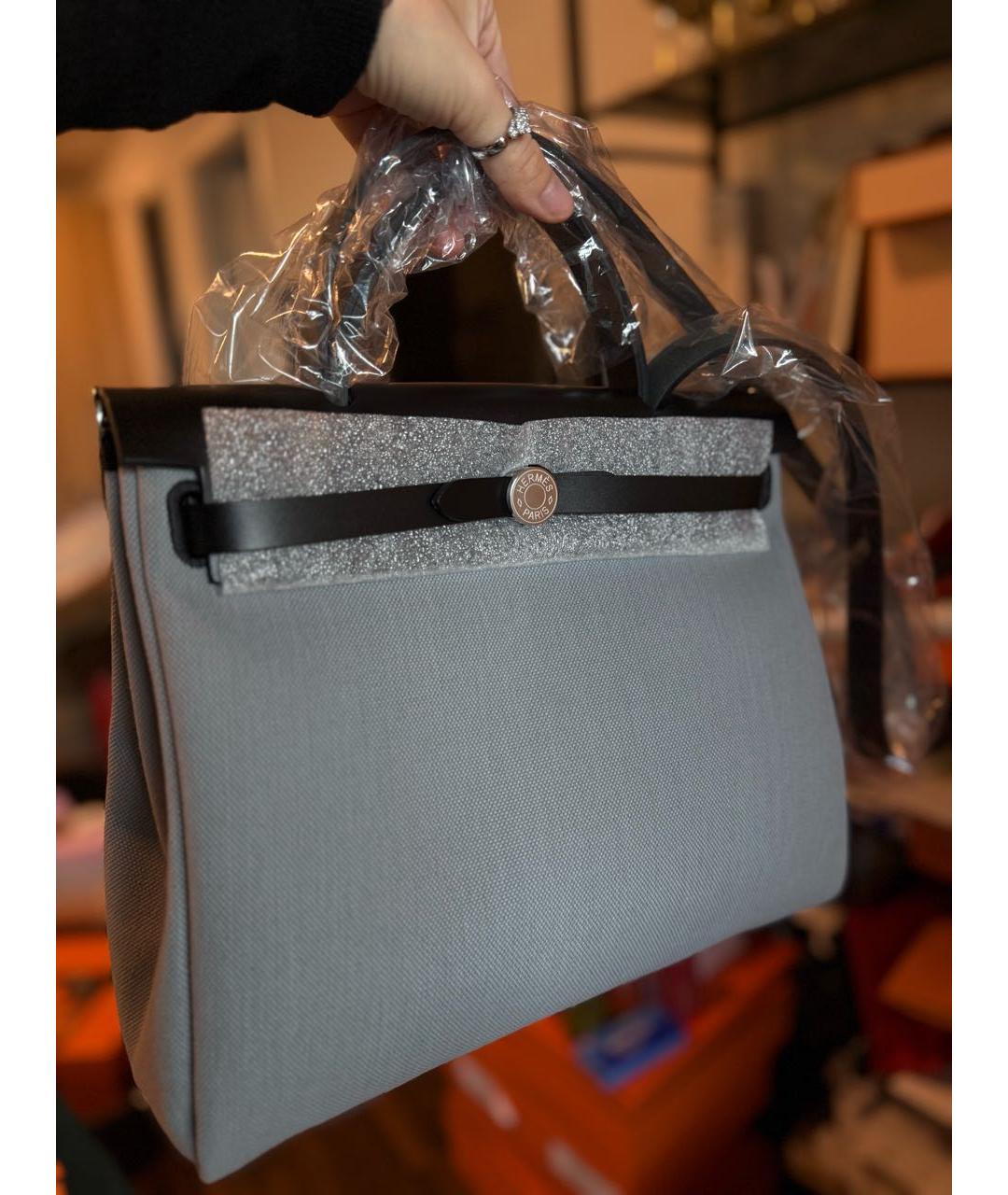 HERMES Серая сумка с короткими ручками, фото 6