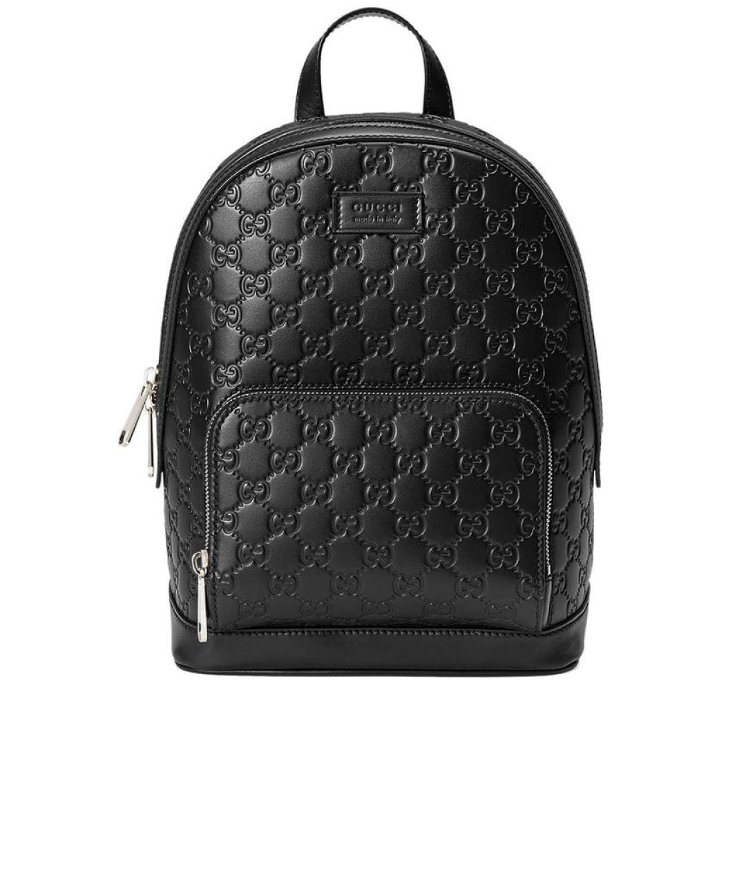 GUCCI Черный кожаный рюкзак, фото 1
