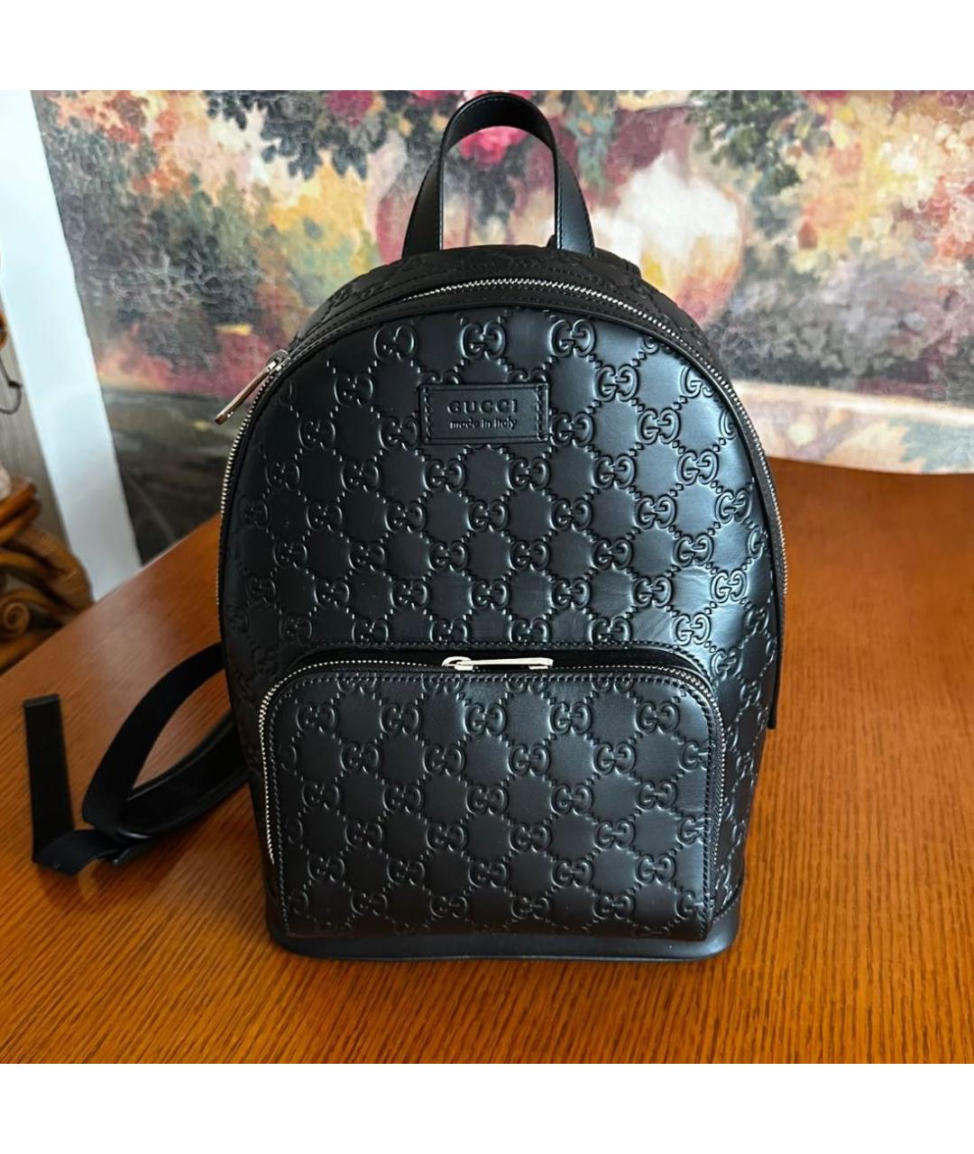 GUCCI Черный кожаный рюкзак, фото 2