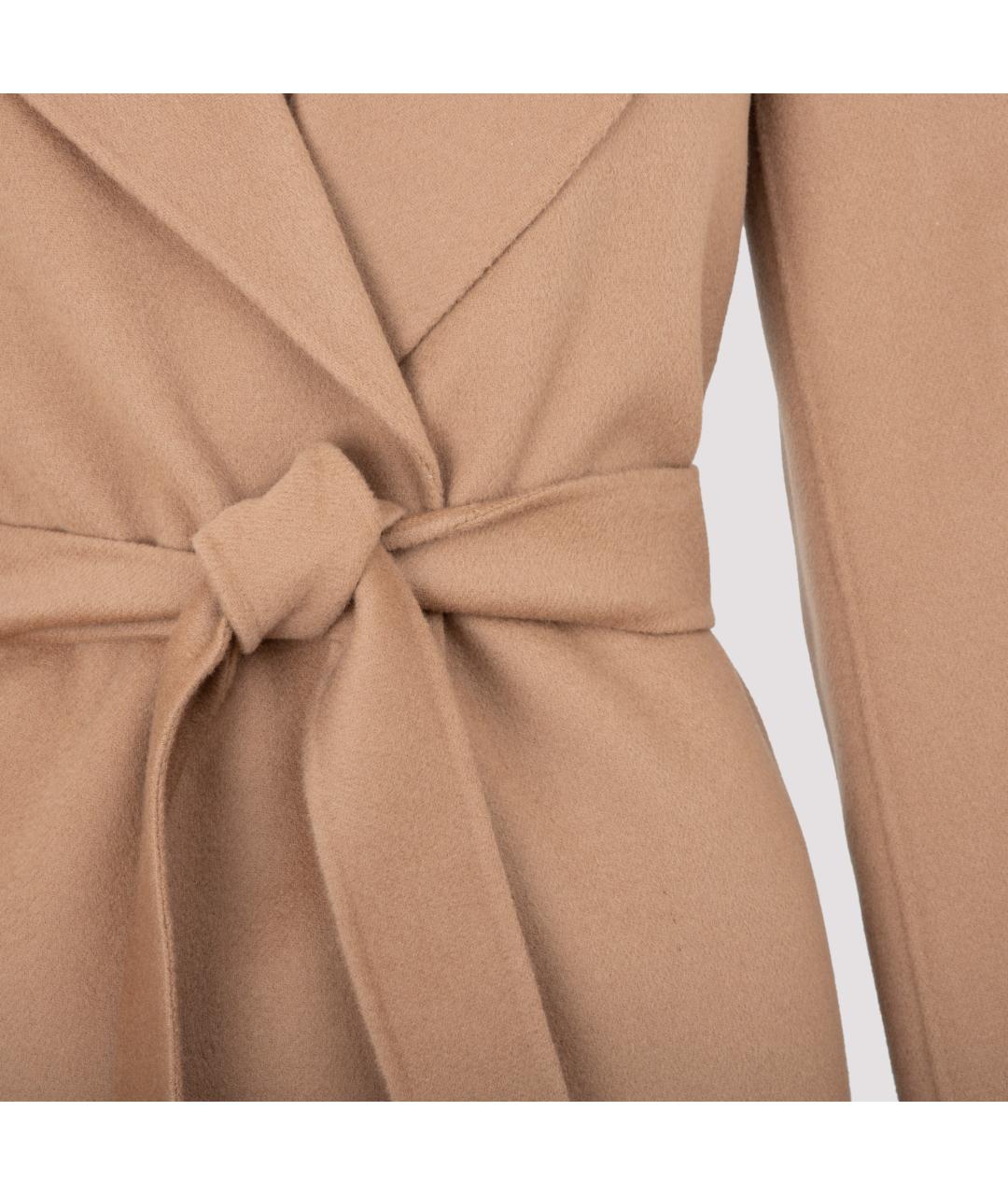 'S MAX MARA Бежевое шерстяное пальто, фото 4