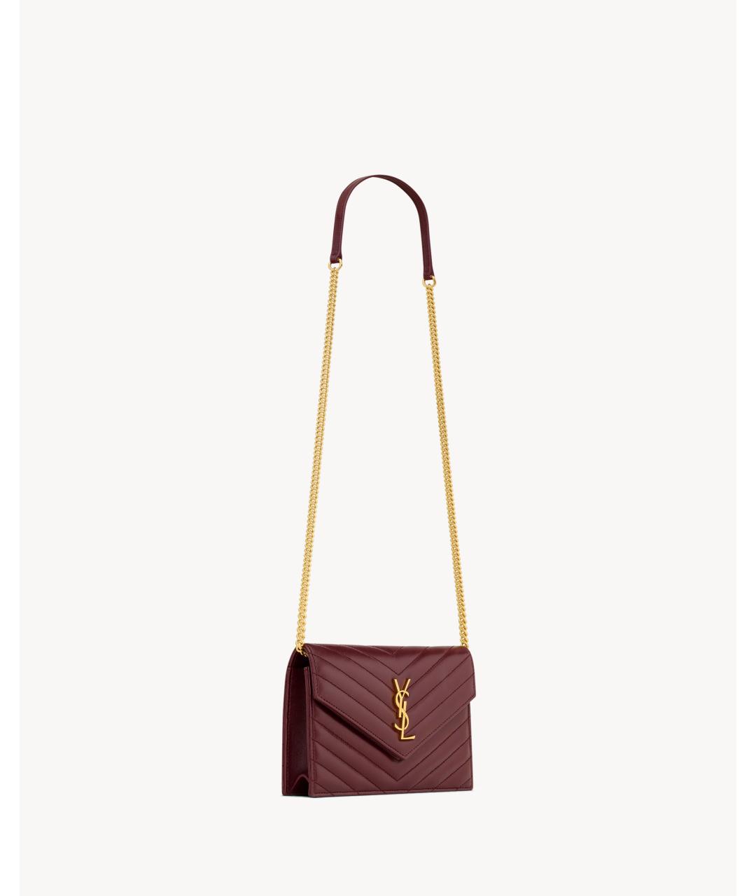 SAINT LAURENT Красный кожаный кошелек, фото 3