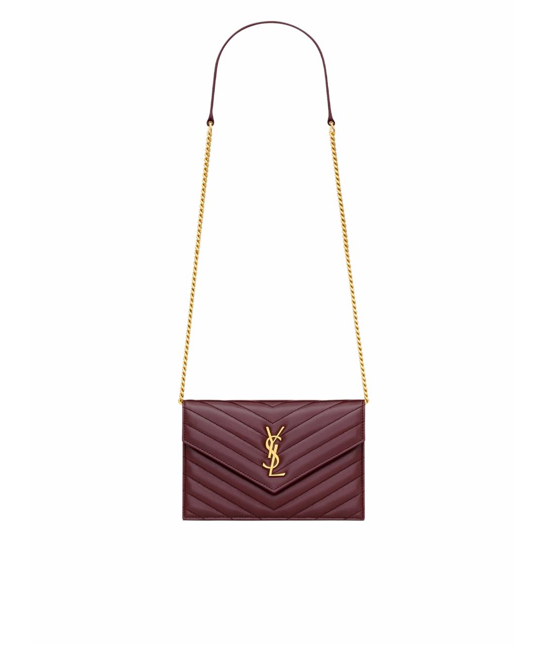SAINT LAURENT Красный кожаный кошелек, фото 1