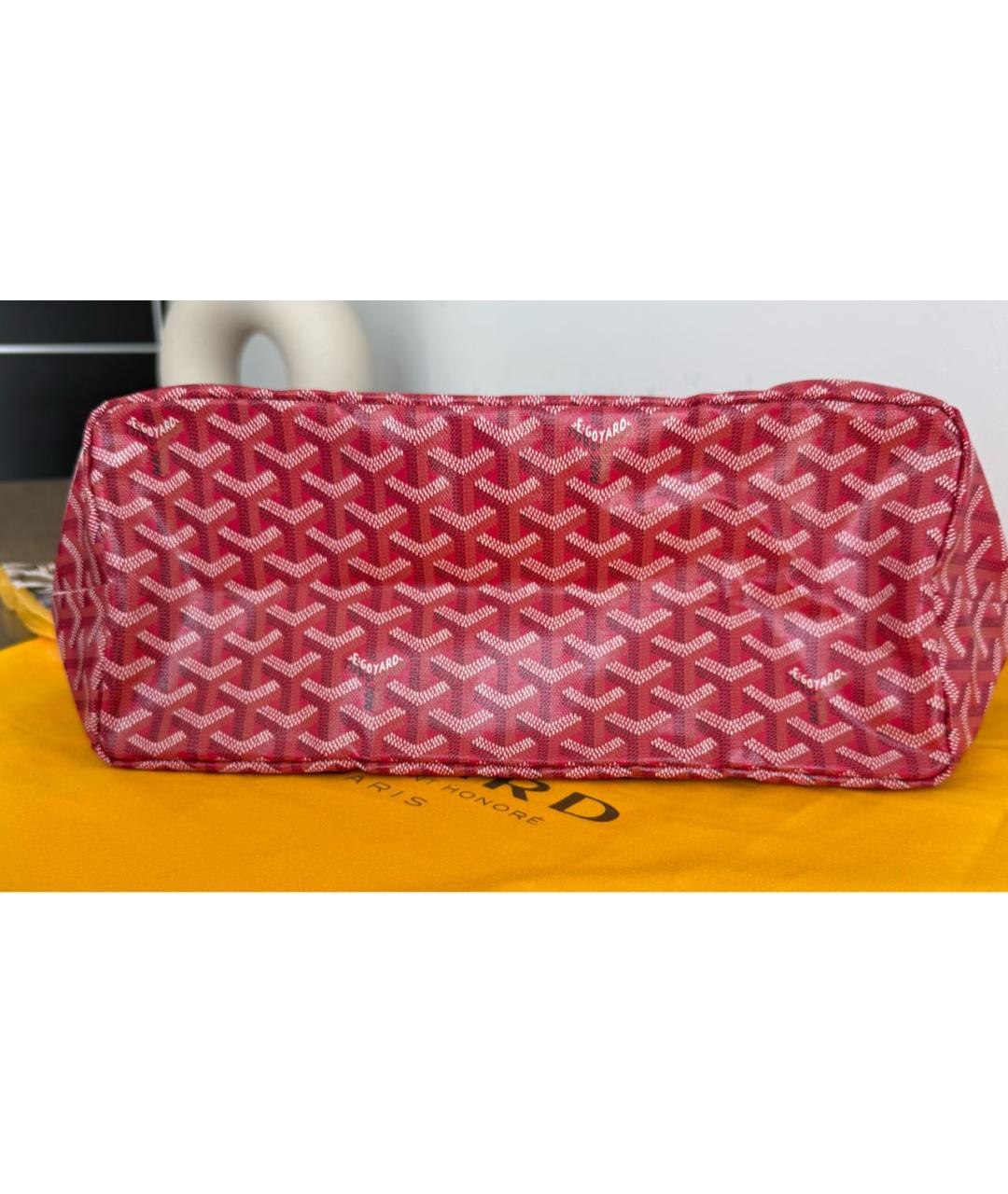 GOYARD Фуксия кожаная сумка тоут, фото 5