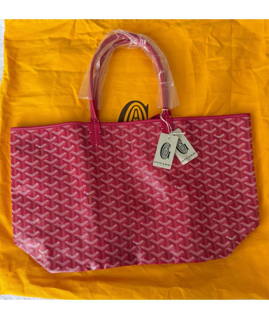 GOYARD Фуксия кожаная сумка тоут, фото 3