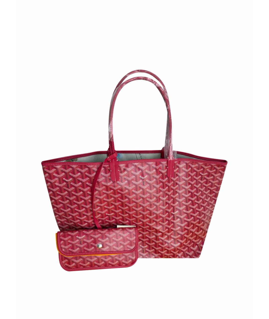 GOYARD Фуксия кожаная сумка тоут, фото 1