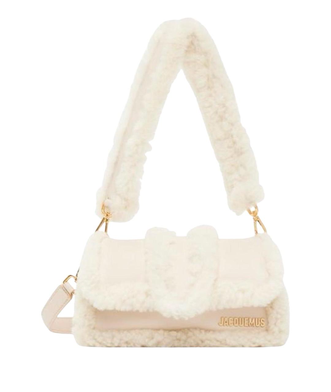 JACQUEMUS Бежевая кожаная сумка через плечо, фото 1