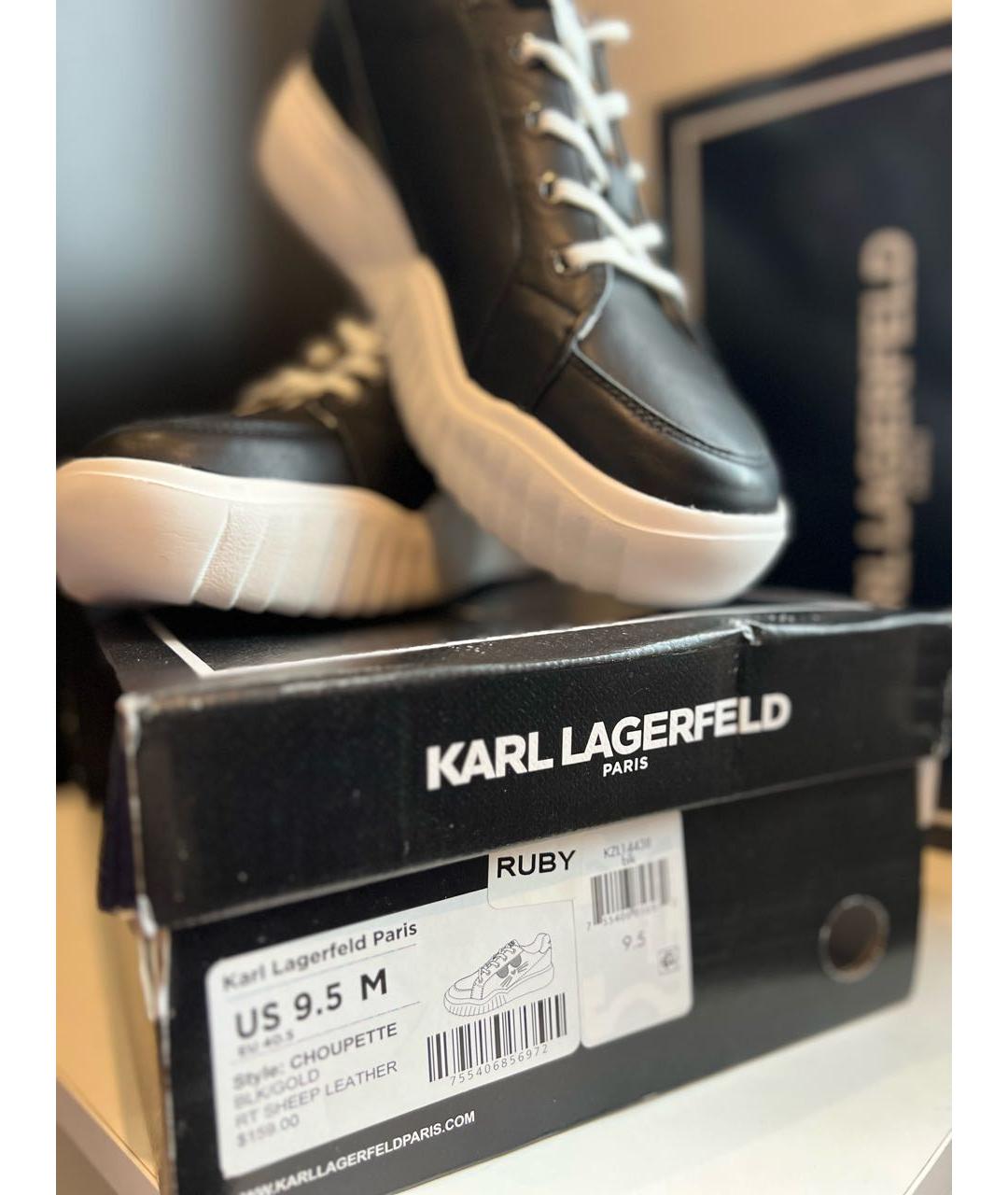 KARL LAGERFELD Черные кроссовки, фото 4