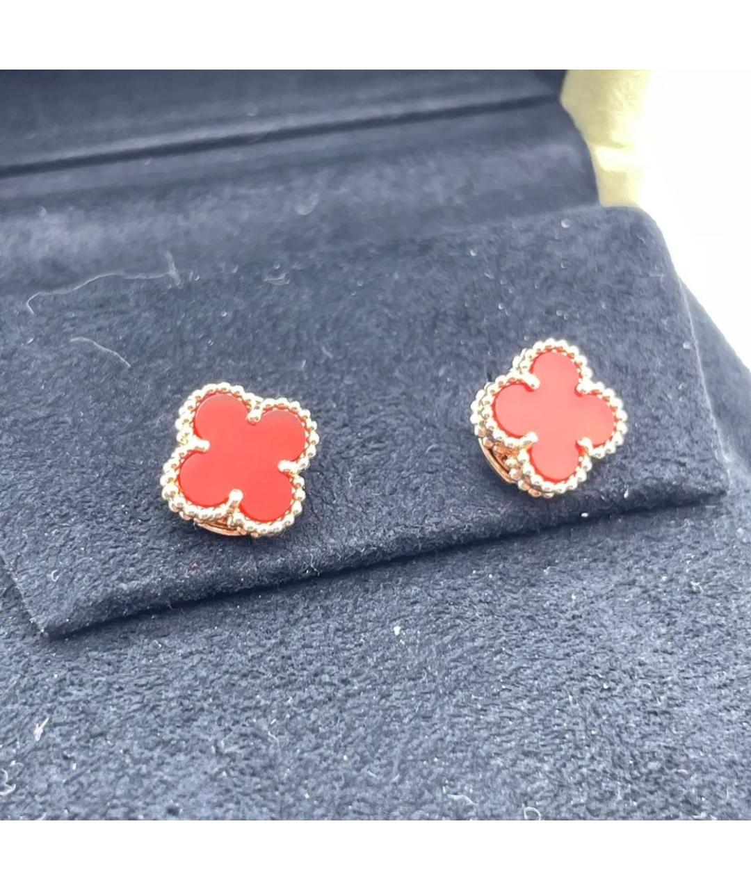 VAN CLEEF & ARPELS Бордовые серьги из розового золота, фото 3