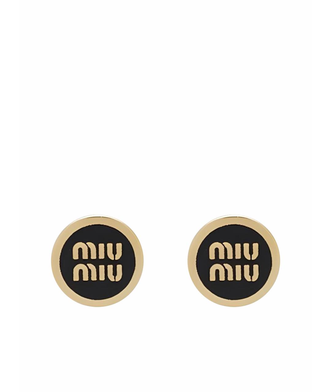 MIU MIU Черные серьги, фото 1