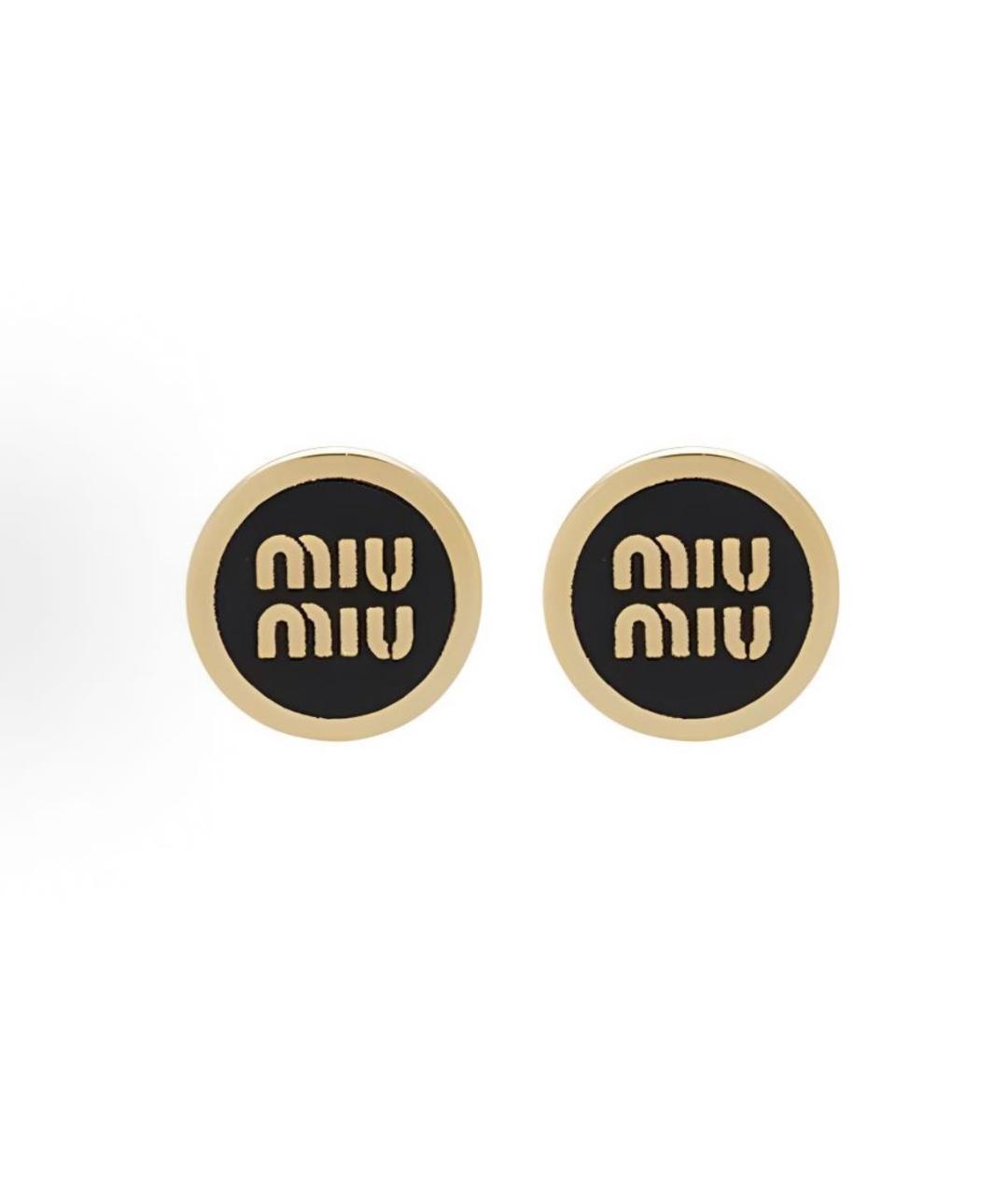 MIU MIU Черные серьги, фото 5
