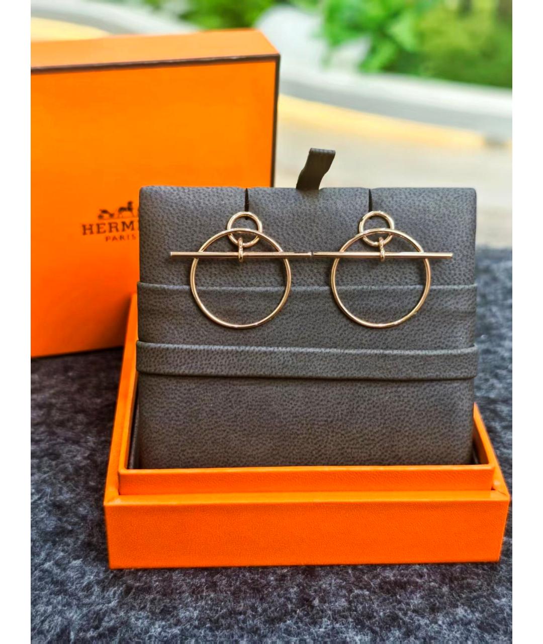 HERMES Золотые серьги из розового золота, фото 8