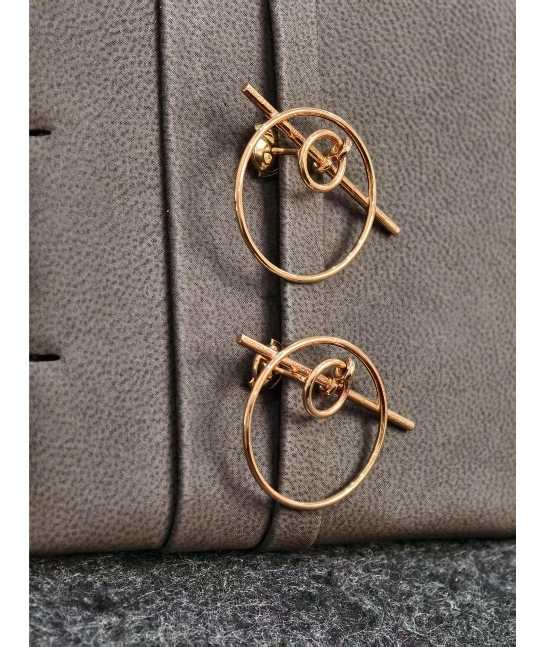HERMES Золотые серьги из розового золота, фото 7