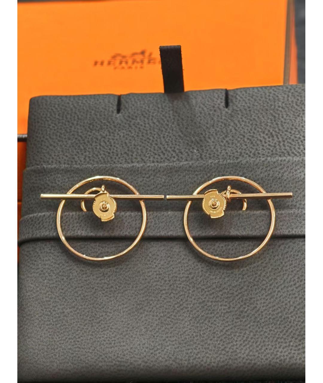 HERMES Золотые серьги из розового золота, фото 6
