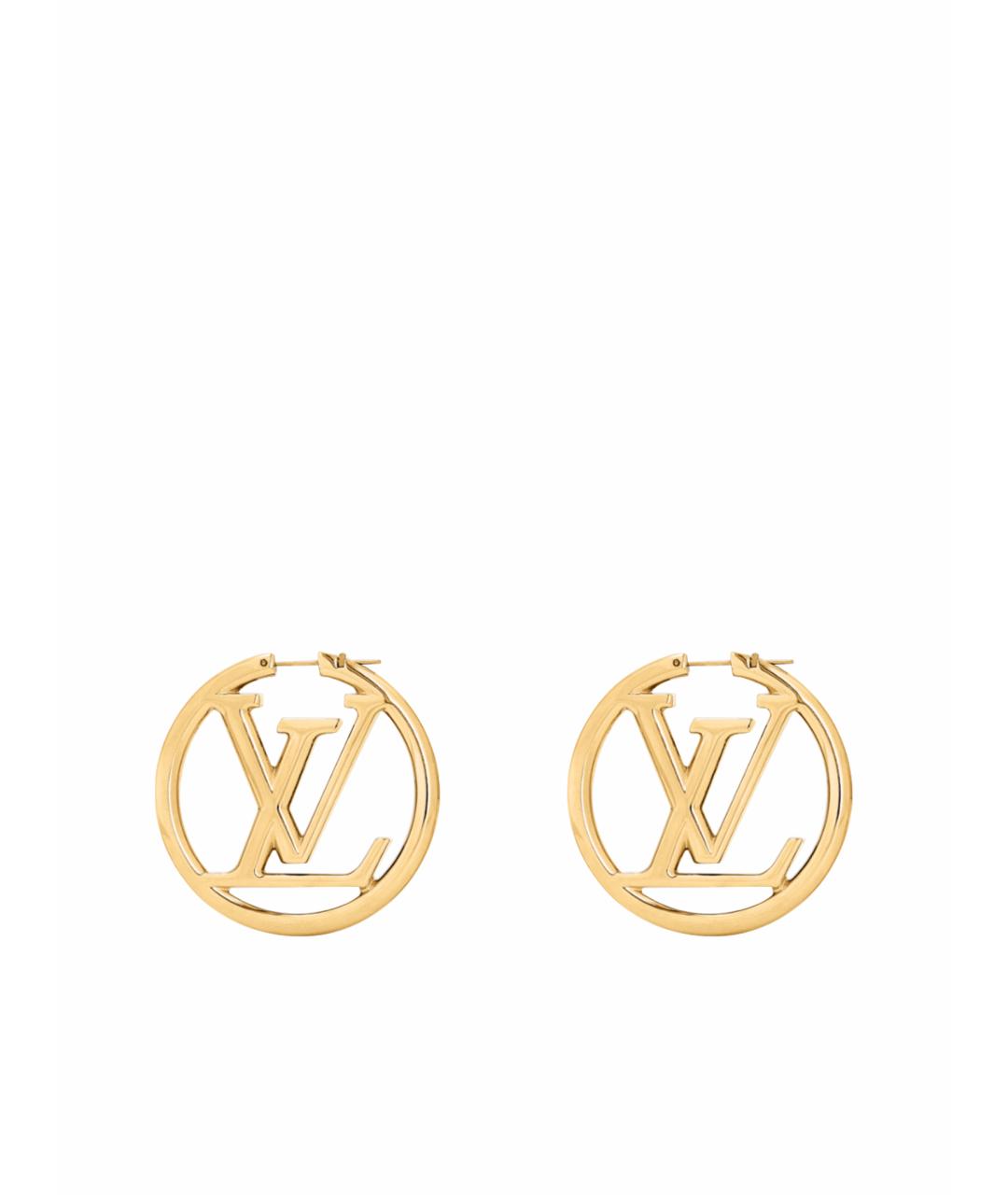 LOUIS VUITTON Золотые латунные серьги, фото 1