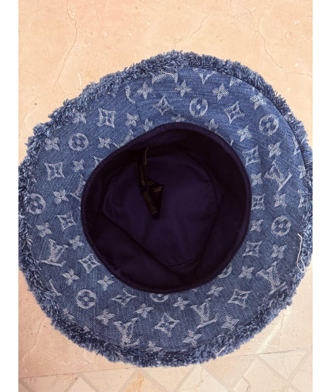 LOUIS VUITTON Синяя хлопковая панама, фото 2