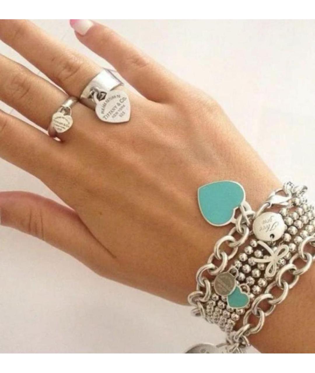TIFFANY&CO Бирюзовый серебряный браслет, фото 8