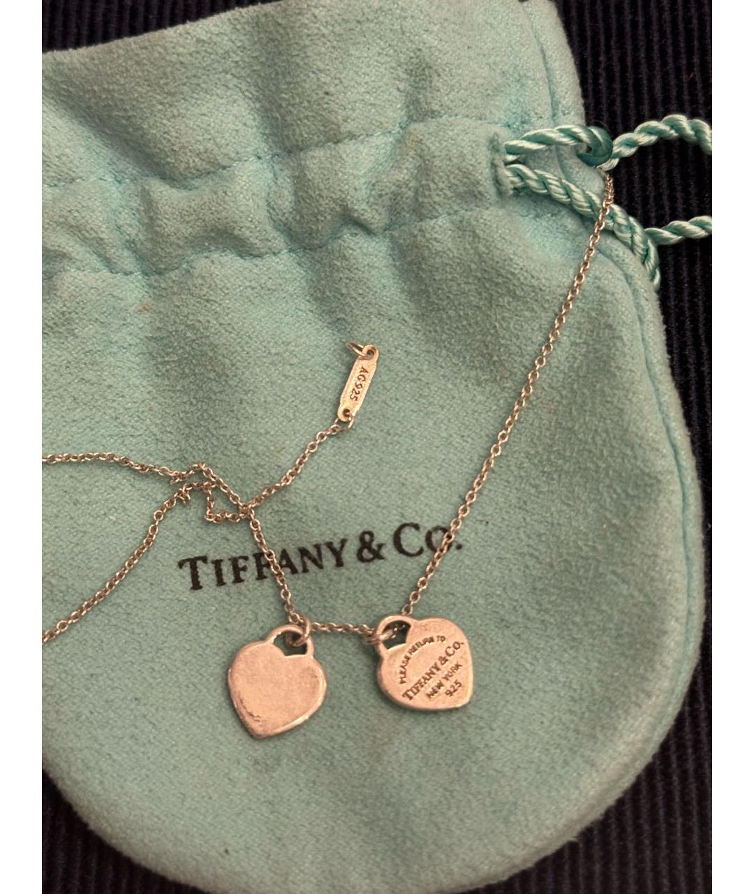 TIFFANY&CO Бирюзовое серебряное колье, фото 5