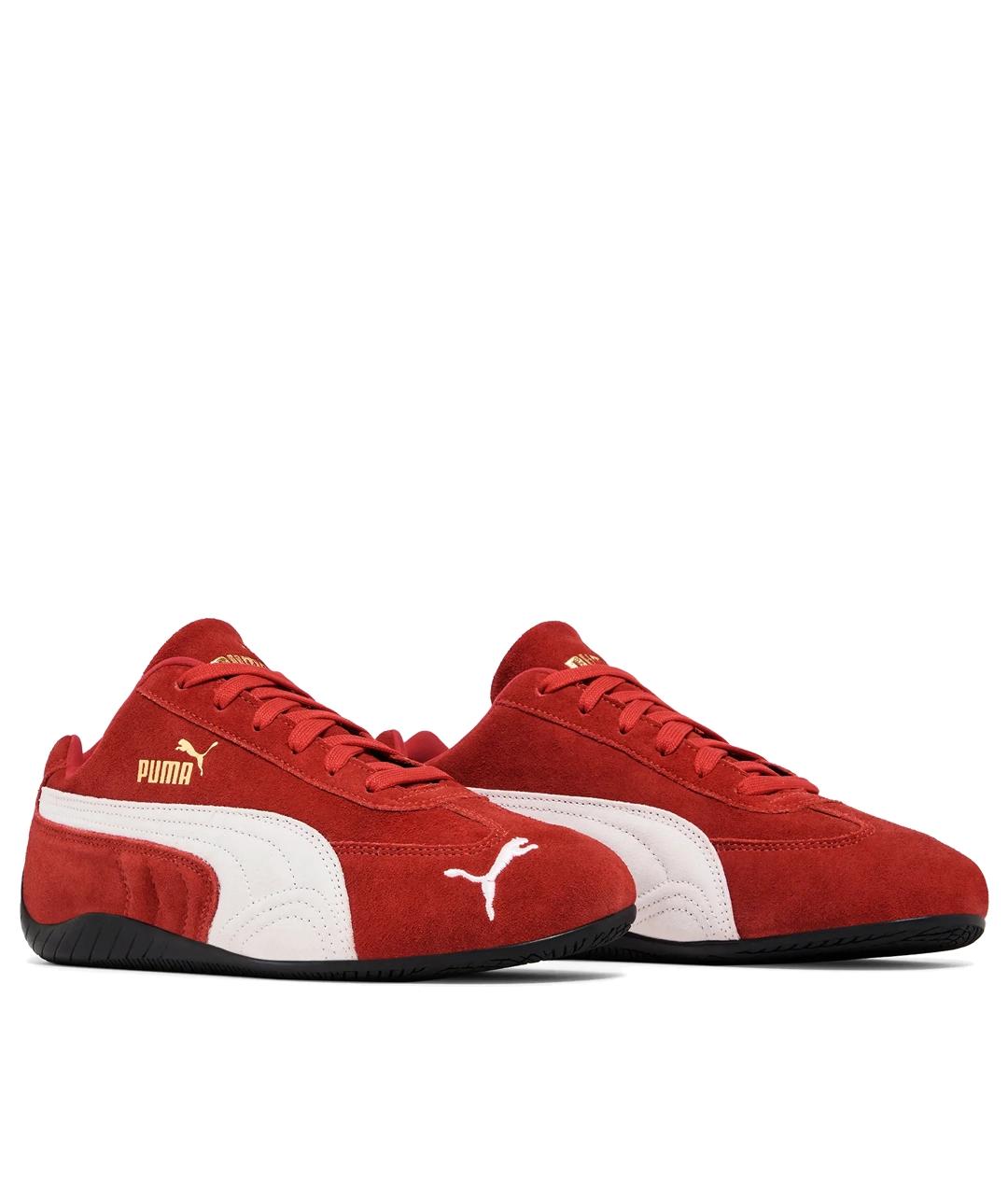 PUMA Красные кожаные кроссовки, фото 2