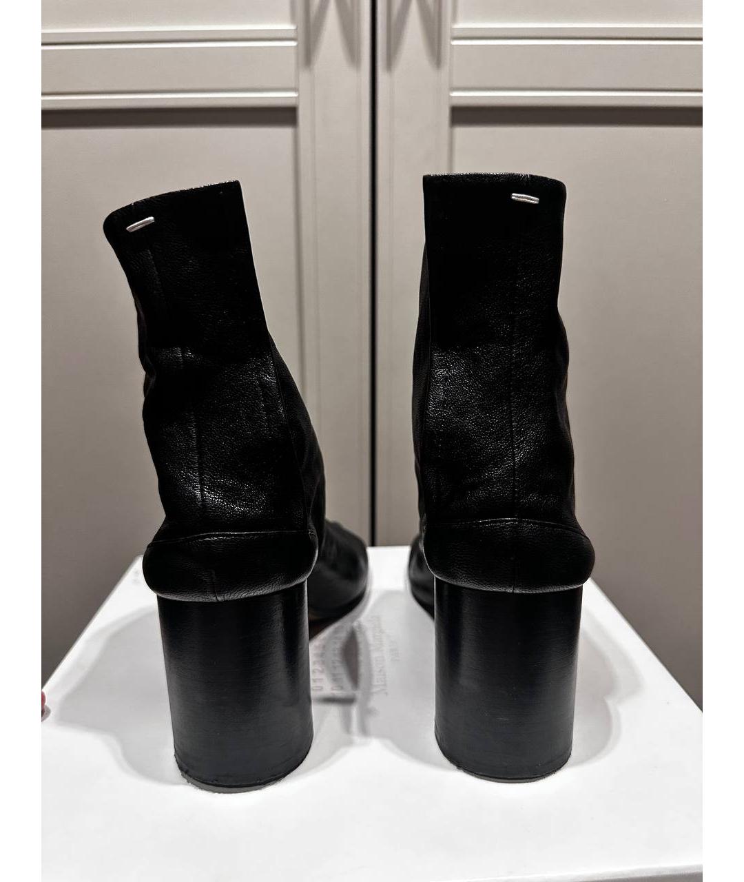 MAISON MARGIELA Черные кожаные ботильоны, фото 4