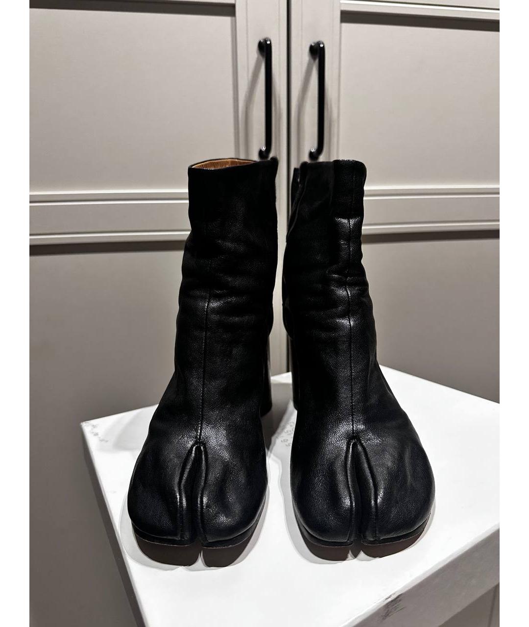 MAISON MARGIELA Черные кожаные ботильоны, фото 2