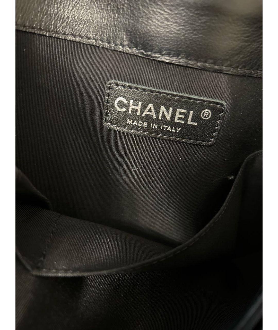 CHANEL Черная кожаная сумка через плечо, фото 6