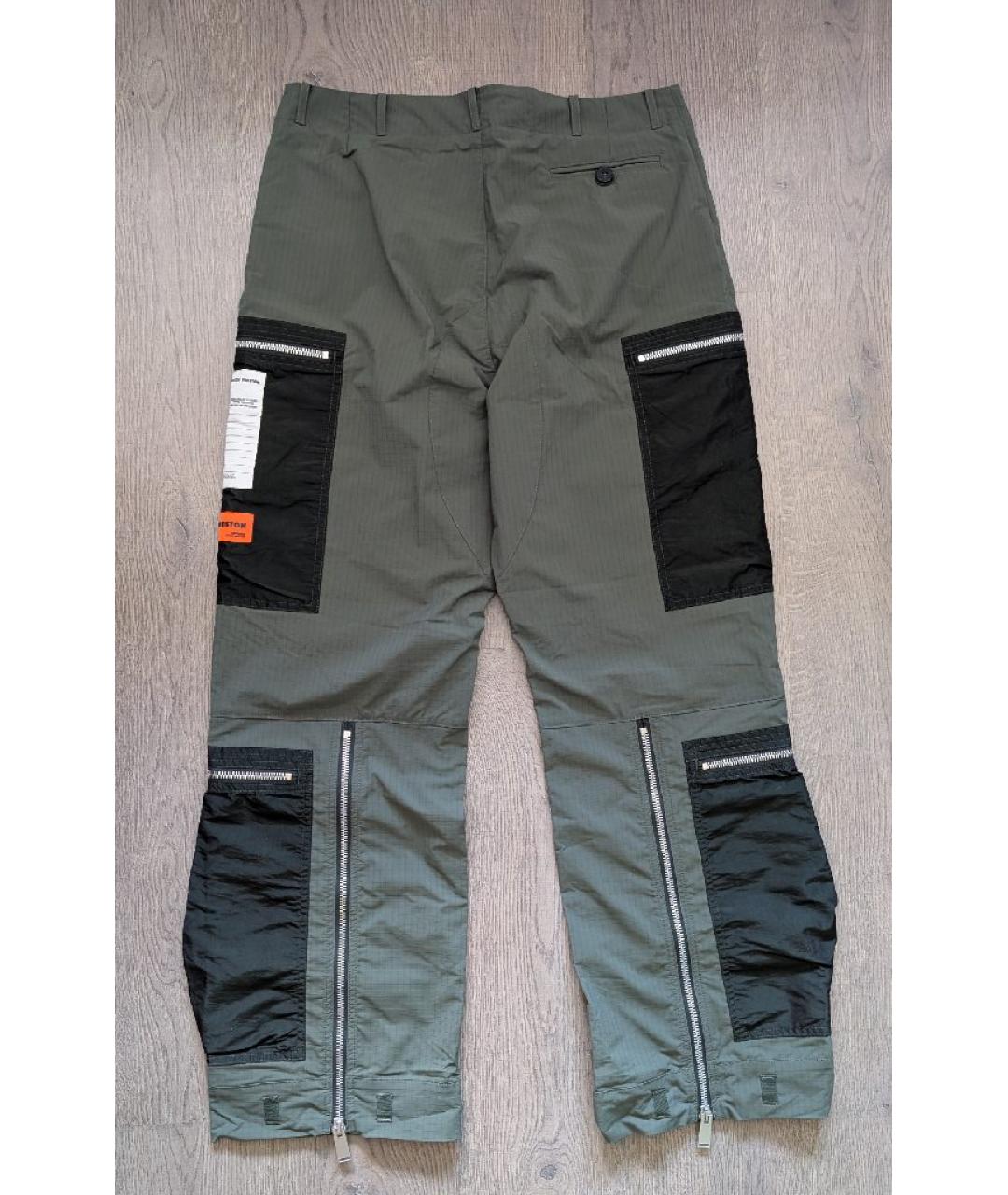 HERON PRESTON Зеленые полиэстеровые повседневные брюки, фото 2
