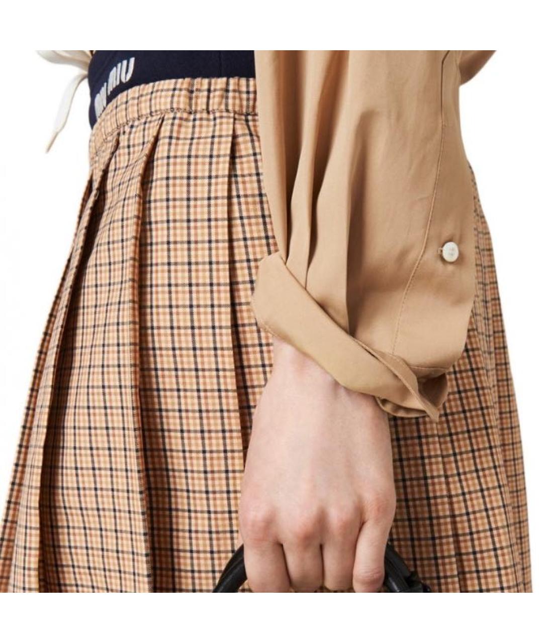 MIU MIU Бежевая рубашка, фото 4