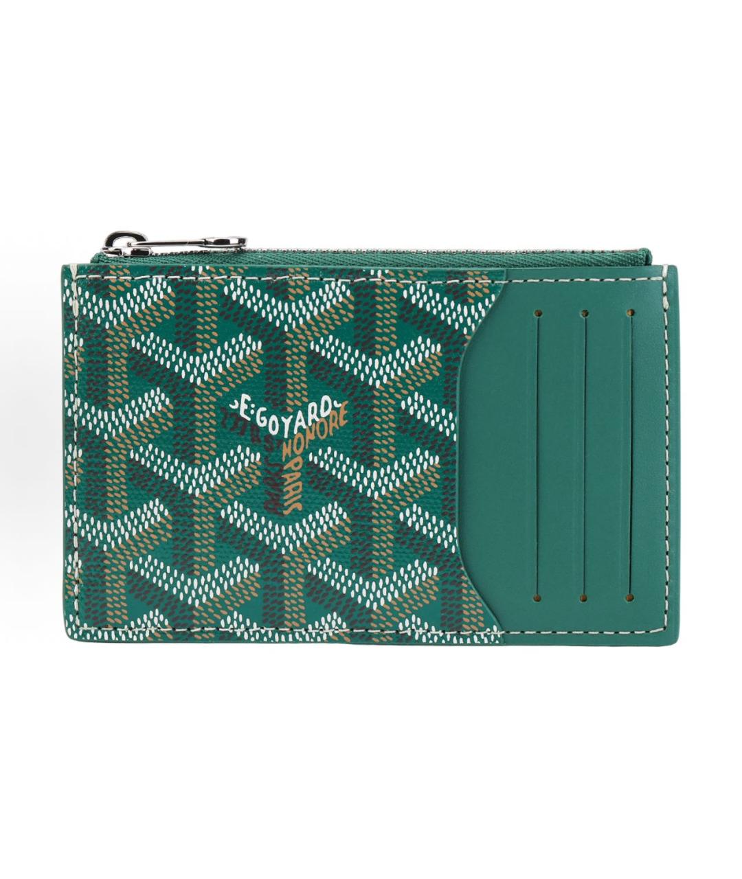 GOYARD Зеленый кожаный кардхолдер, фото 7