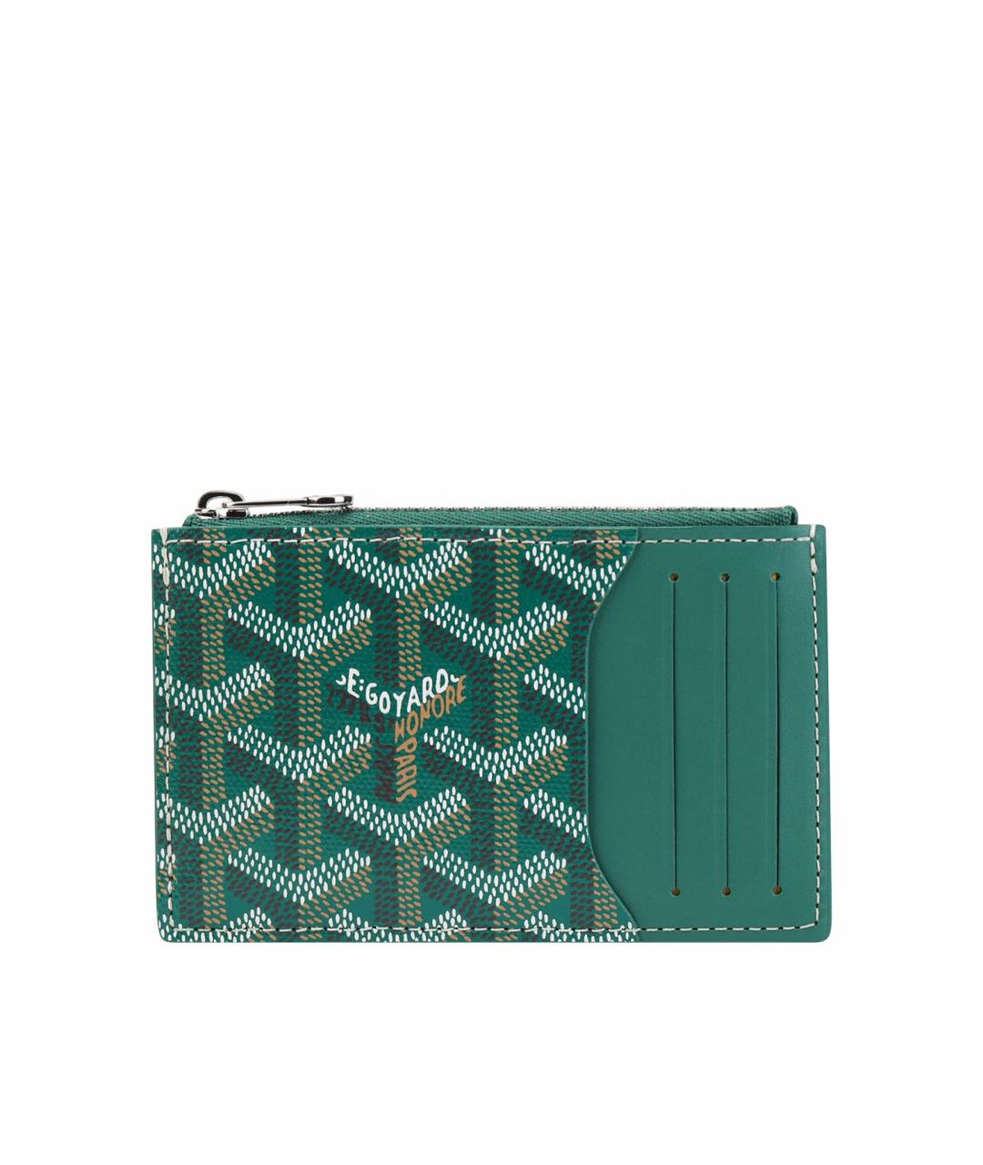 GOYARD Зеленый кожаный кардхолдер, фото 1