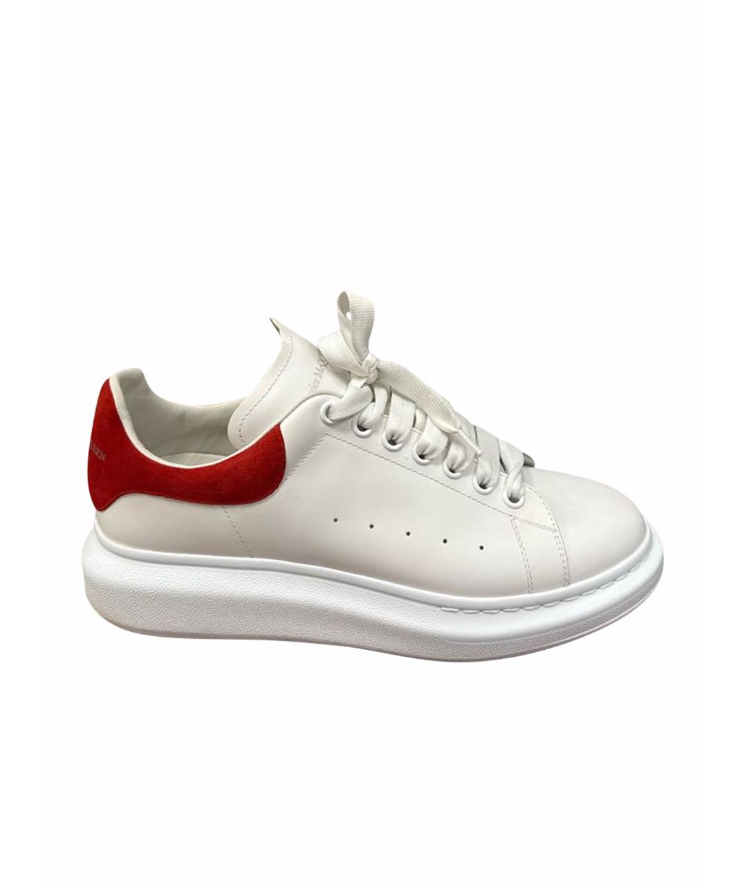 ALEXANDER MCQUEEN Белые кожаные низкие кроссовки / кеды, фото 1