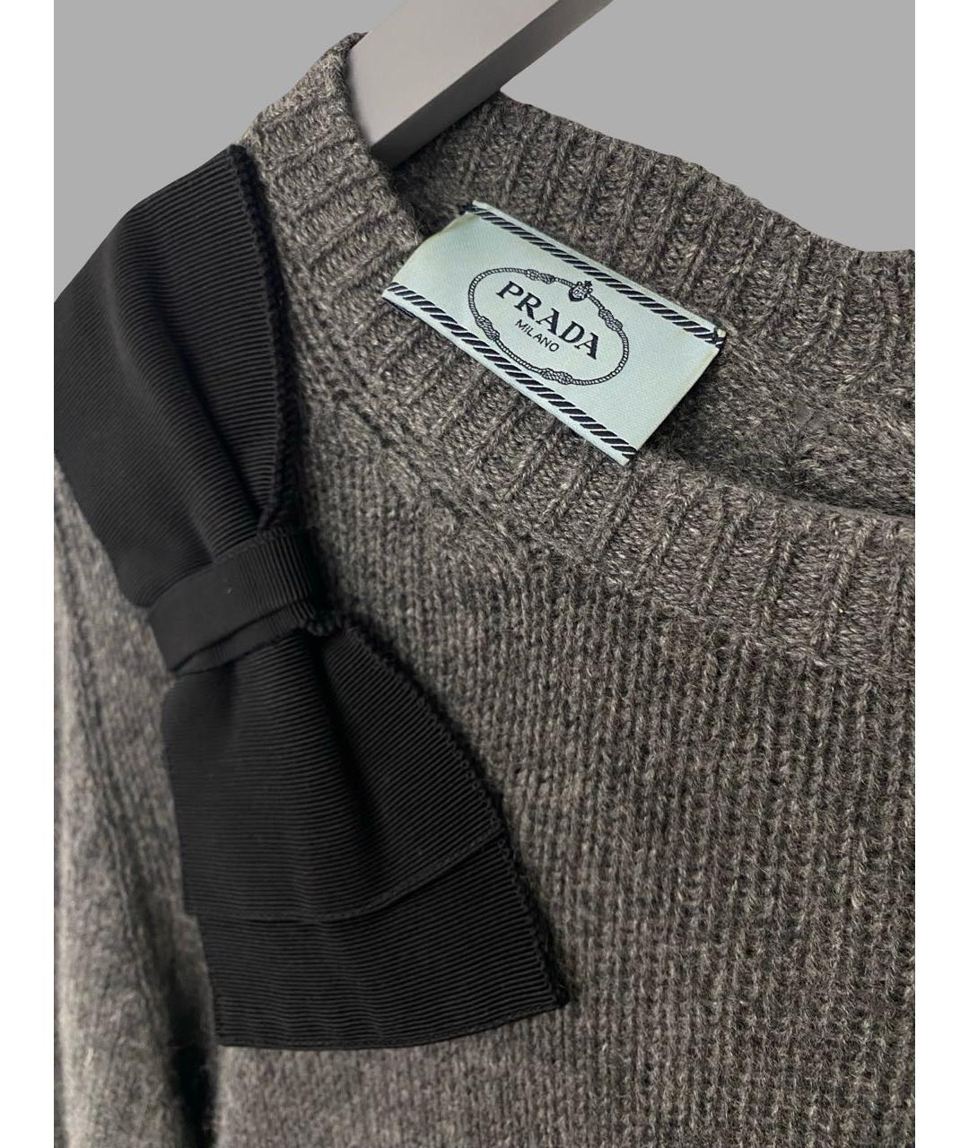 PRADA Антрацитовый кашемировый джемпер / свитер, фото 3