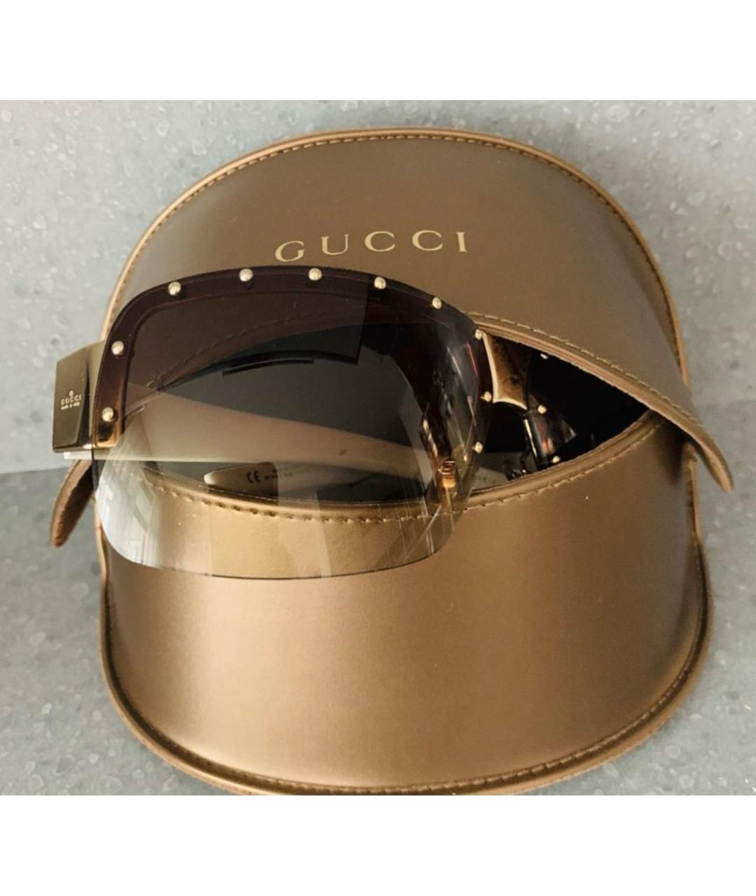 GUCCI Белые металлические солнцезащитные очки, фото 4