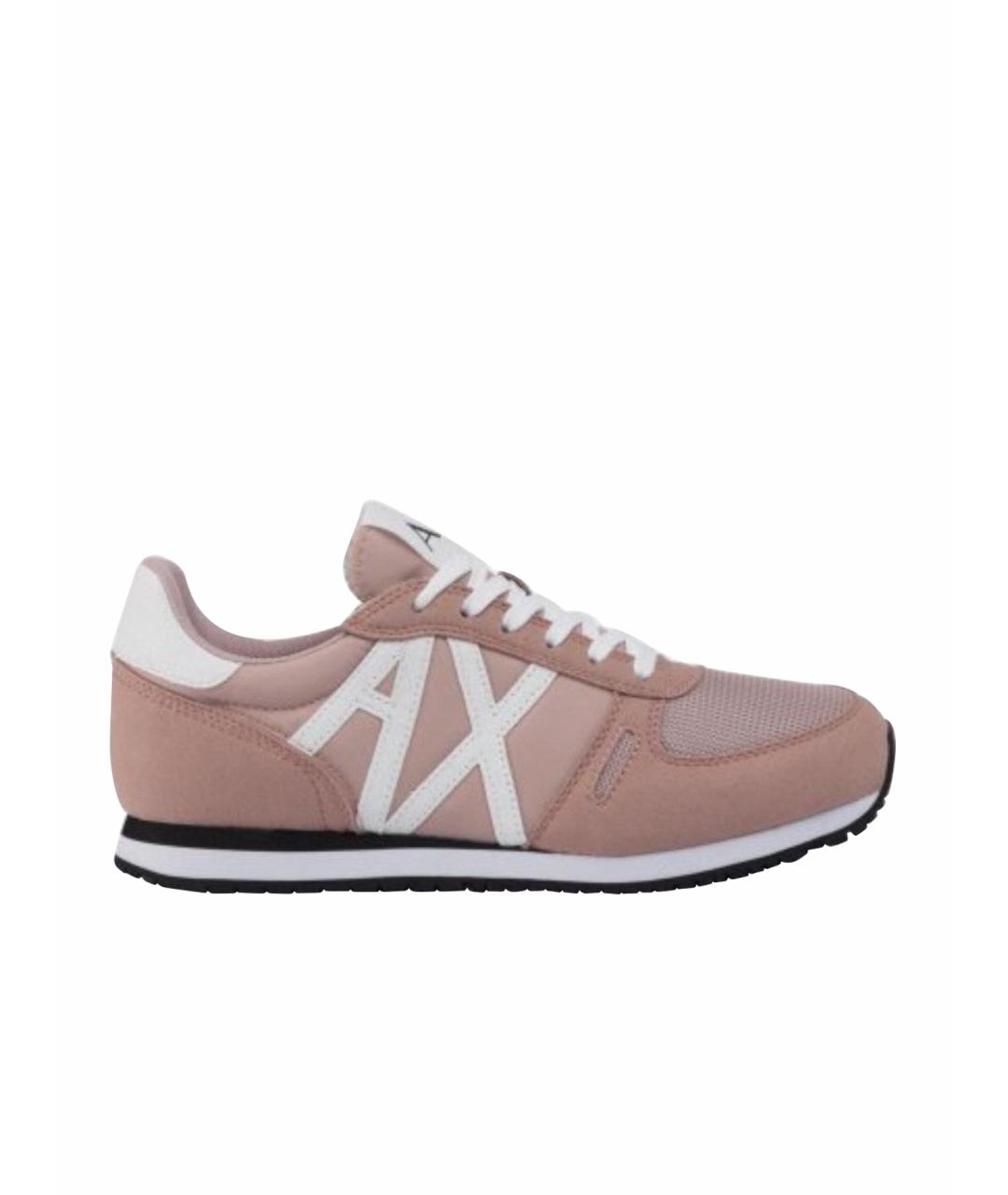 ARMANI EXCHANGE Бежевые текстильные кроссовки, фото 1