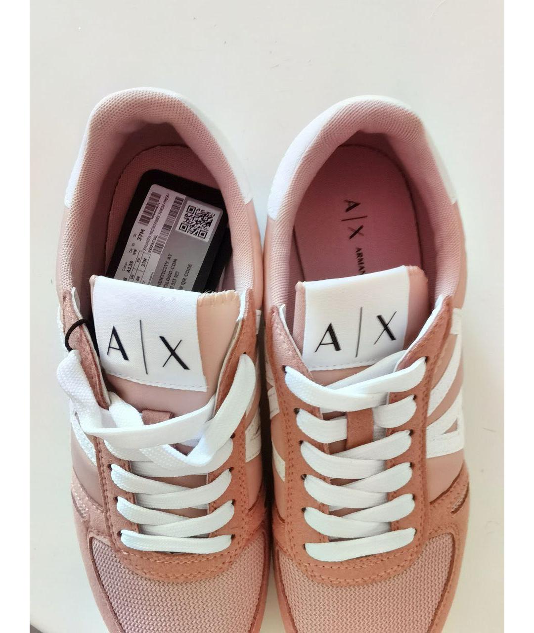 ARMANI EXCHANGE Бежевые текстильные кроссовки, фото 3