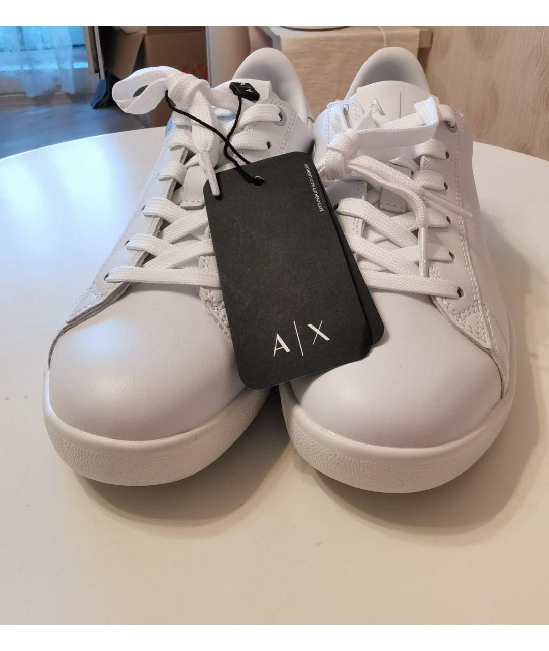 ARMANI EXCHANGE Белые кожаные кеды, фото 2
