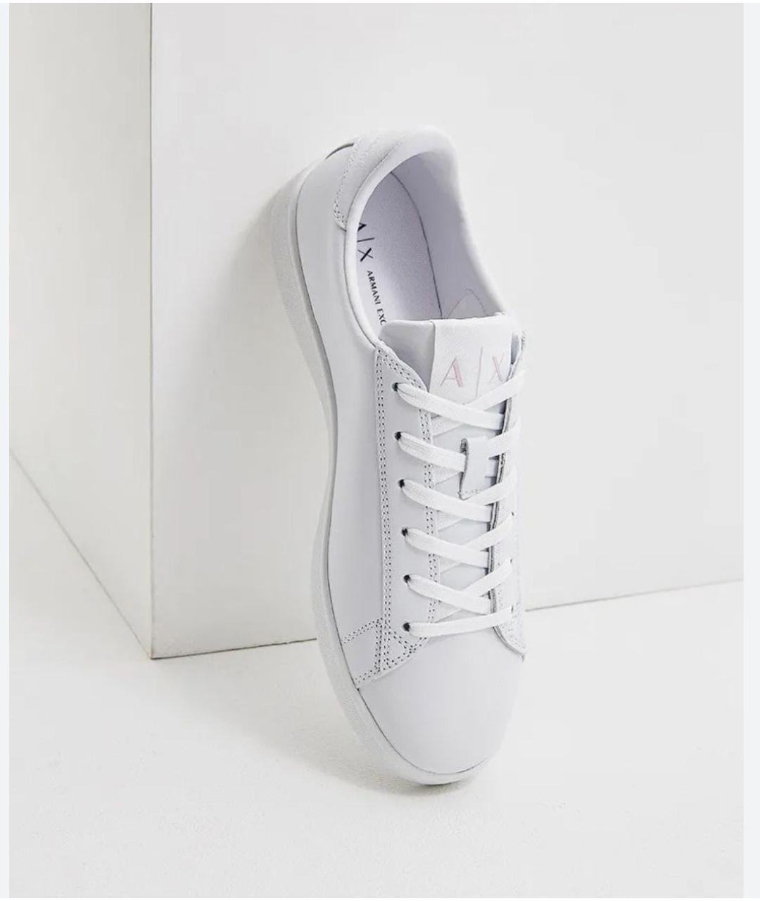 ARMANI EXCHANGE Белые кожаные кеды, фото 3