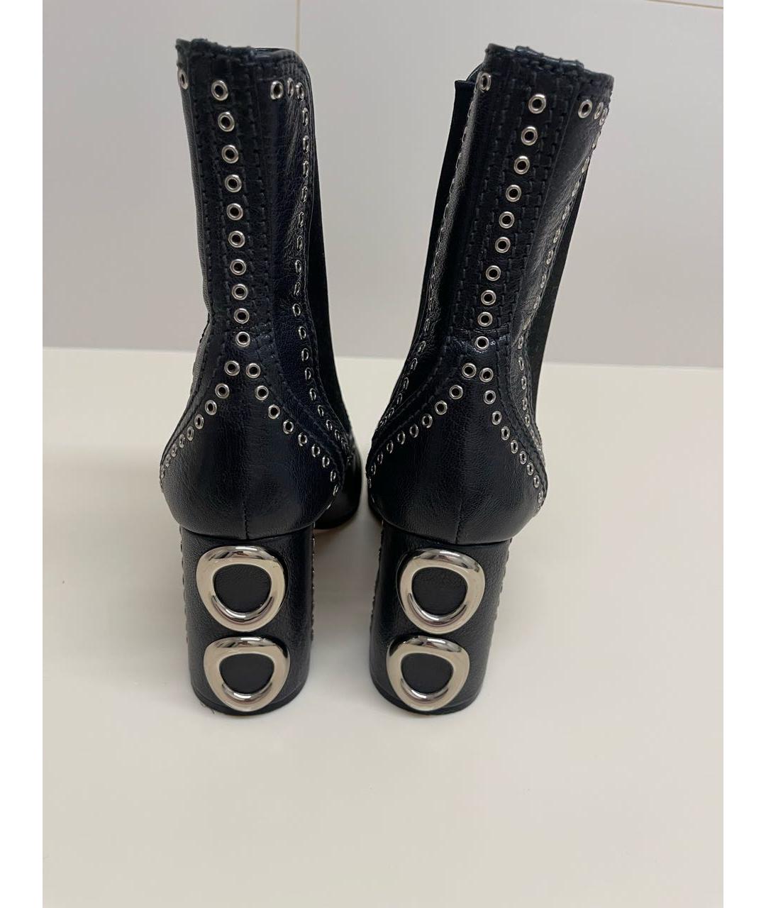 MIU MIU Черные кожаные ботильоны, фото 2