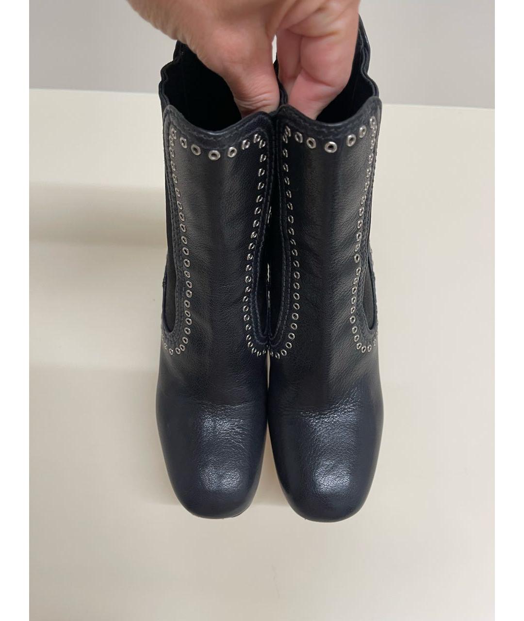 MIU MIU Черные кожаные ботильоны, фото 8
