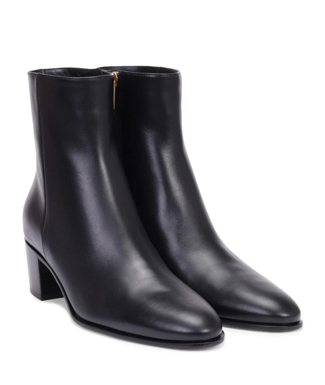 GIANVITO ROSSI Черные кожаные ботильоны, фото 2