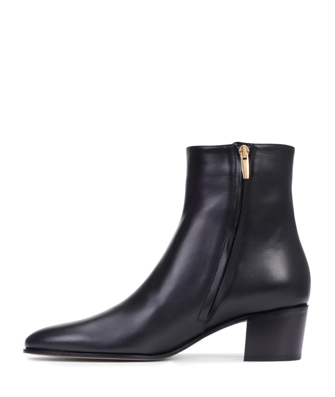 GIANVITO ROSSI Черные кожаные ботильоны, фото 4