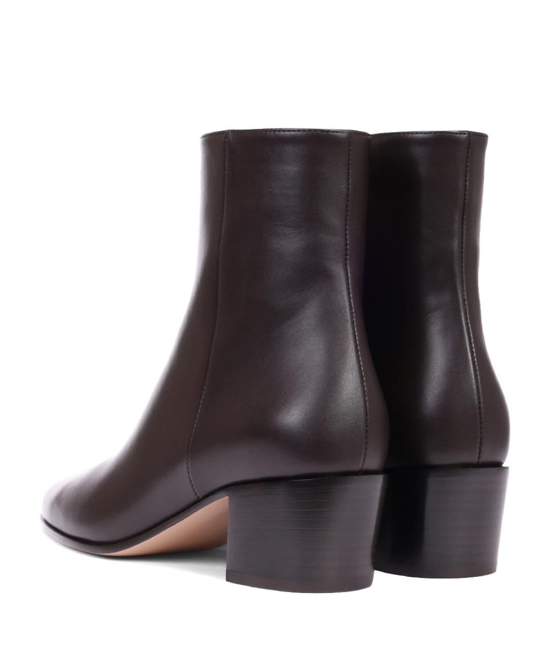 GIANVITO ROSSI Коричневые кожаные ботильоны, фото 4