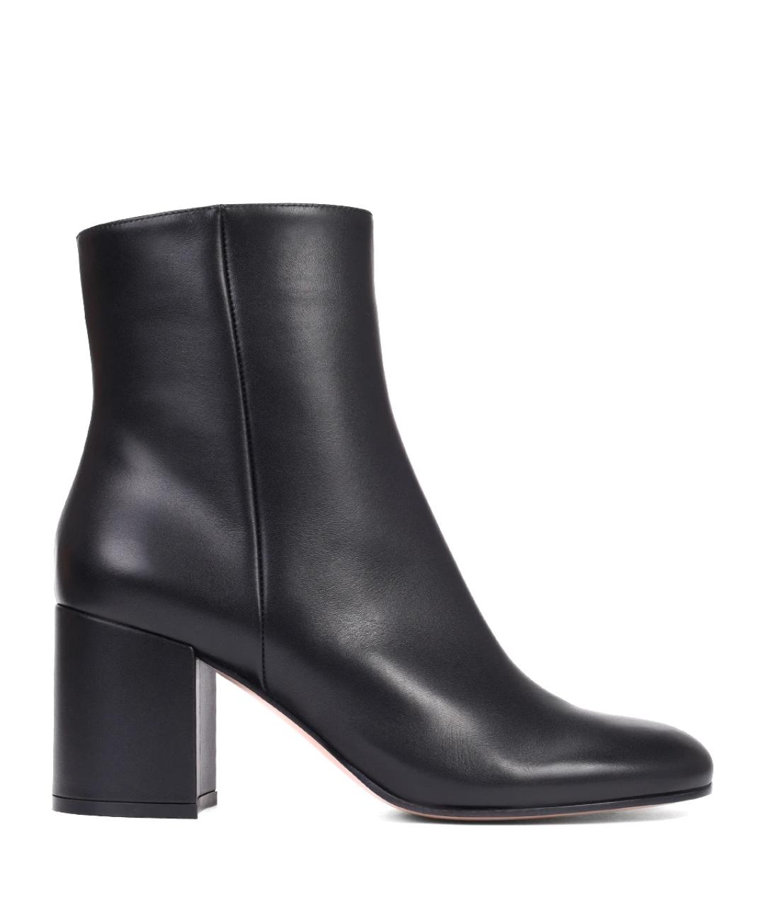 GIANVITO ROSSI Черные кожаные ботильоны, фото 1