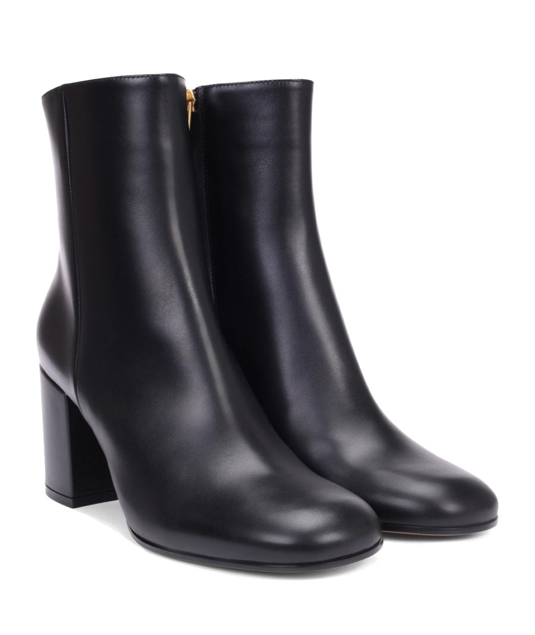 GIANVITO ROSSI Черные кожаные ботильоны, фото 2