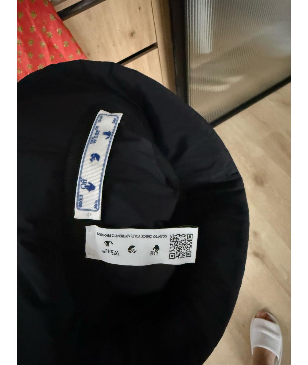 OFF-WHITE Черная синтетическая панама, фото 3